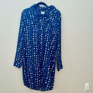 Tall Gap ladybug print navy shirtdress, medium tall MT 🐞